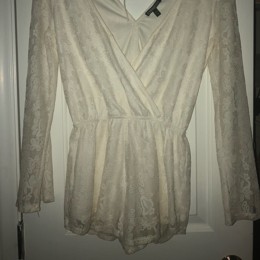 White lace romper